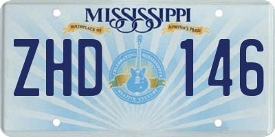 MS license plate ZHD146