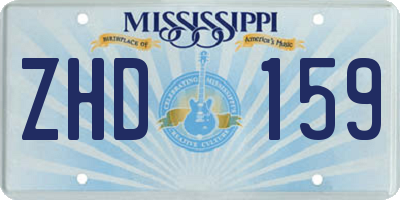 MS license plate ZHD159