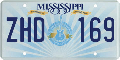 MS license plate ZHD169