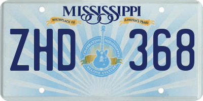 MS license plate ZHD368