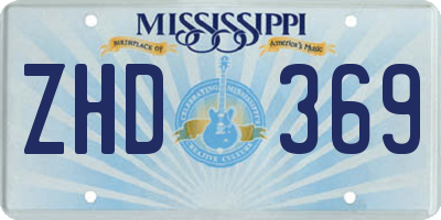 MS license plate ZHD369