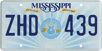 MS license plate ZHD439