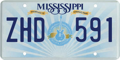MS license plate ZHD591