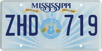 MS license plate ZHD719