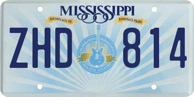 MS license plate ZHD814