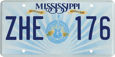 MS license plate ZHE176