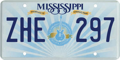 MS license plate ZHE297