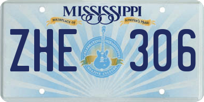MS license plate ZHE306