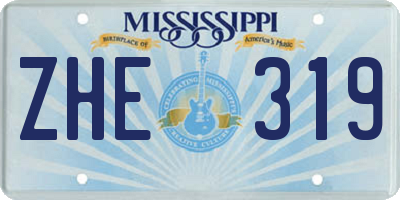 MS license plate ZHE319