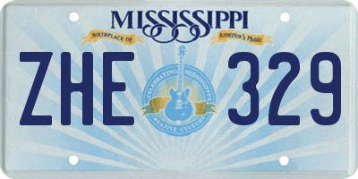 MS license plate ZHE329