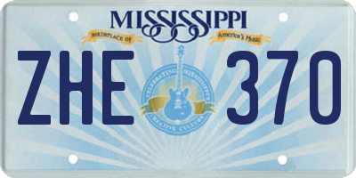 MS license plate ZHE370