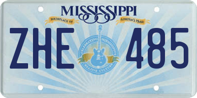 MS license plate ZHE485