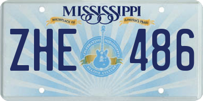 MS license plate ZHE486