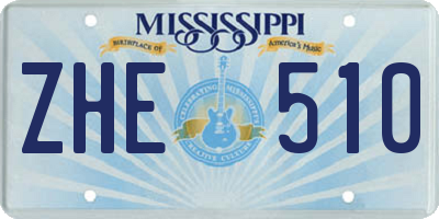MS license plate ZHE510