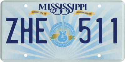 MS license plate ZHE511