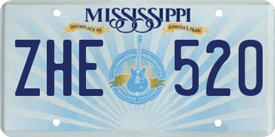 MS license plate ZHE520
