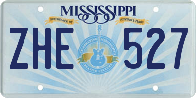 MS license plate ZHE527