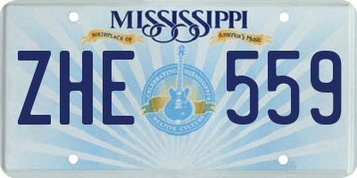 MS license plate ZHE559