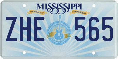 MS license plate ZHE565