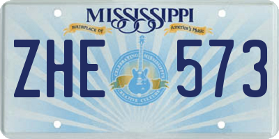 MS license plate ZHE573