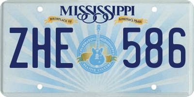 MS license plate ZHE586
