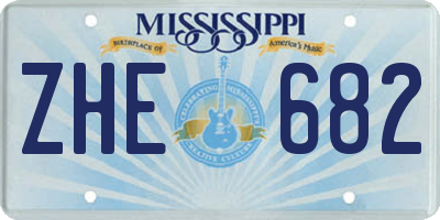 MS license plate ZHE682