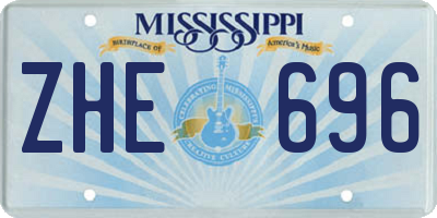 MS license plate ZHE696