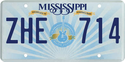 MS license plate ZHE714