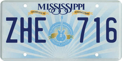 MS license plate ZHE716