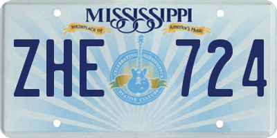 MS license plate ZHE724