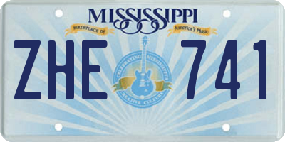 MS license plate ZHE741