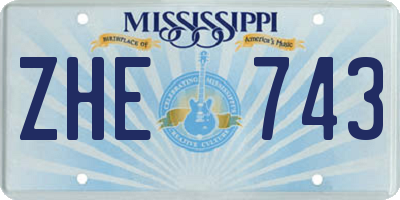 MS license plate ZHE743