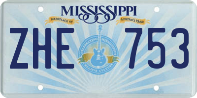 MS license plate ZHE753