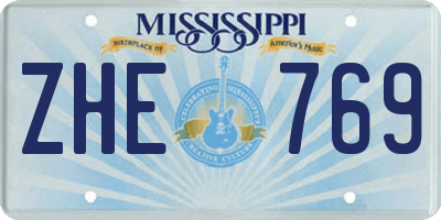 MS license plate ZHE769