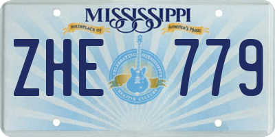 MS license plate ZHE779