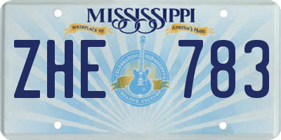 MS license plate ZHE783