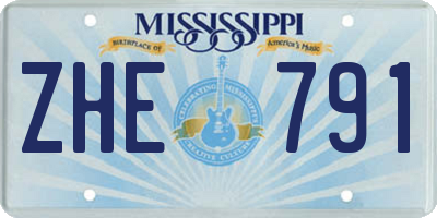 MS license plate ZHE791