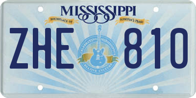MS license plate ZHE810