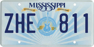MS license plate ZHE811
