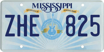 MS license plate ZHE825