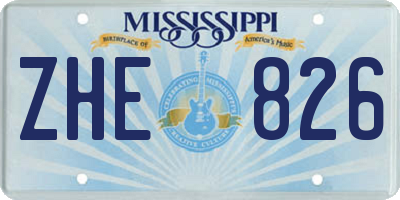 MS license plate ZHE826