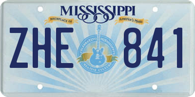 MS license plate ZHE841