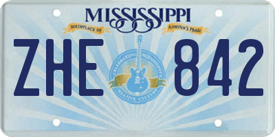 MS license plate ZHE842
