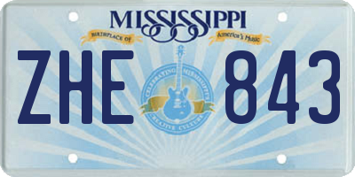 MS license plate ZHE843