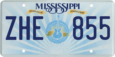 MS license plate ZHE855