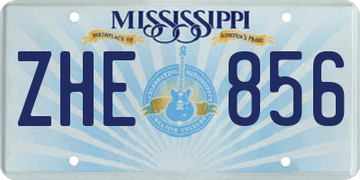 MS license plate ZHE856
