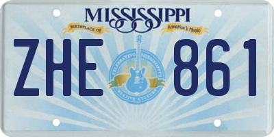 MS license plate ZHE861