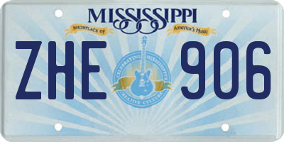 MS license plate ZHE906