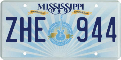MS license plate ZHE944