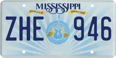 MS license plate ZHE946